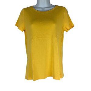 St. John's Bay Women's Short Sleeved T-shirt Size M Yellow